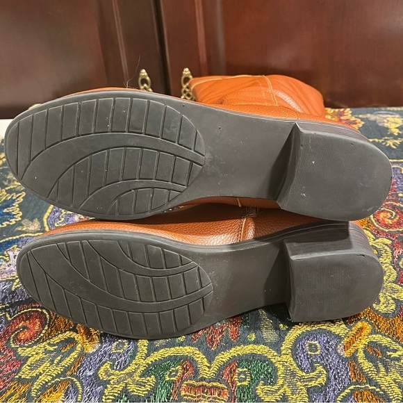 NAUTICA Gallaway Knee High RIDING BOOTS Equestrian TAN Round Toe Womens Size 8 - Picture 10 of 14